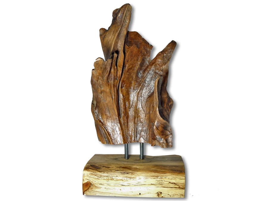 Treibholz, Wurzelholz Skulptur Teak 40cm