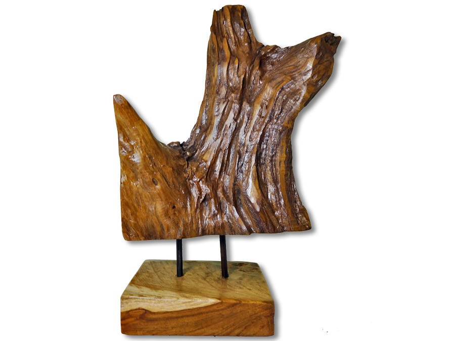 Treibholz, Wurzelholz Skulptur Teak 45cm