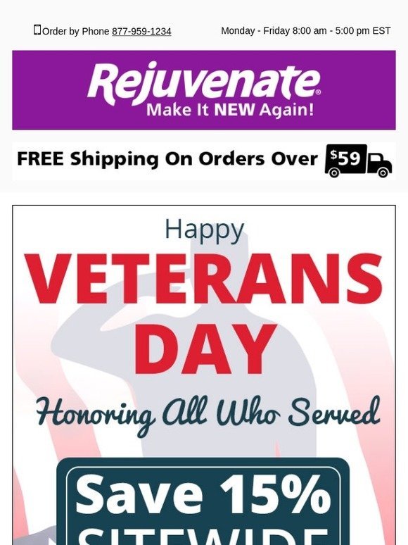 Honoring All Who Served – 15% Off Sitewide