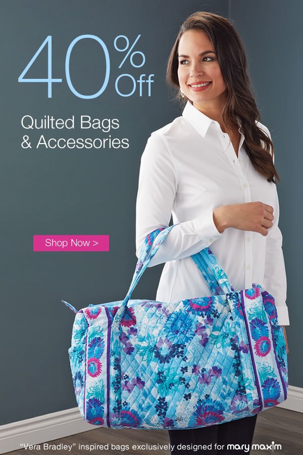 40% Off Quilted Bags and Accessores