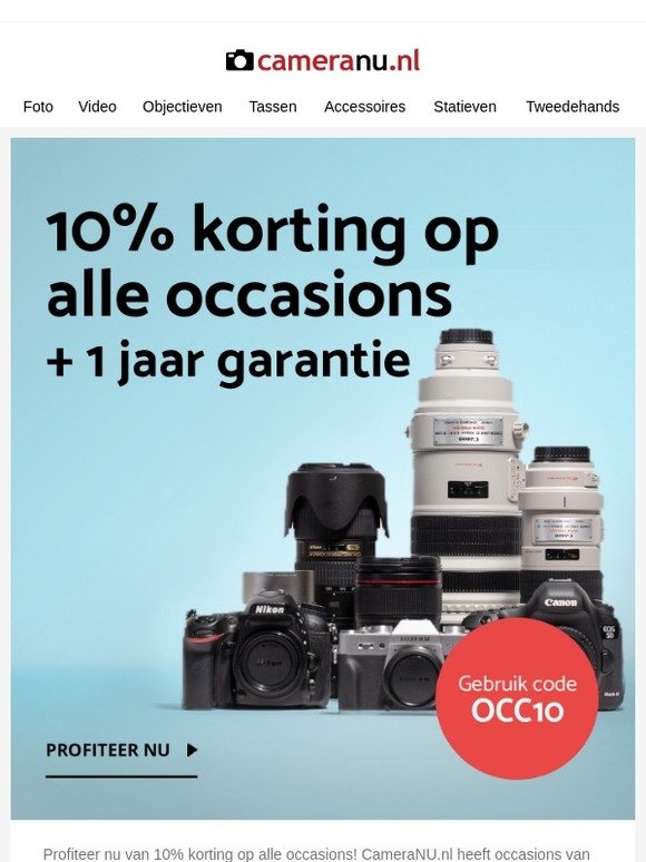 Nu 10% korting op alle occasions!