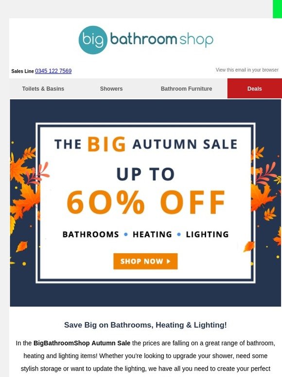 The BIG Autumn Sale - Up To 60% Off!
