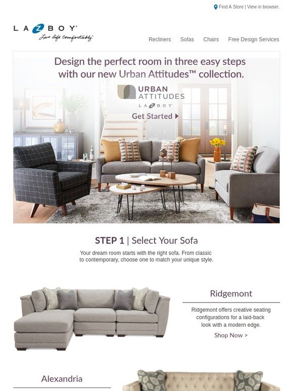 urban attitudes lazy boy furniture