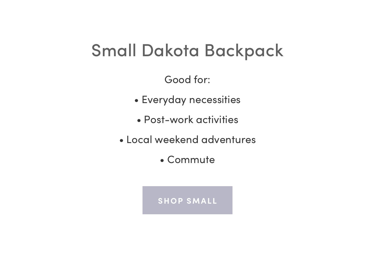 Small Dakota Backpack - Good for: Everyday necessities, Post-work activities, Local weekend adventures, Commute - Shop Now: https://www.dagnedover.com/collections/the-dakota-backpack#small-heathergrey