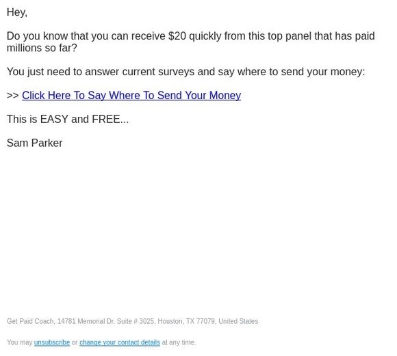 Chance to earn your first $20 with surveys