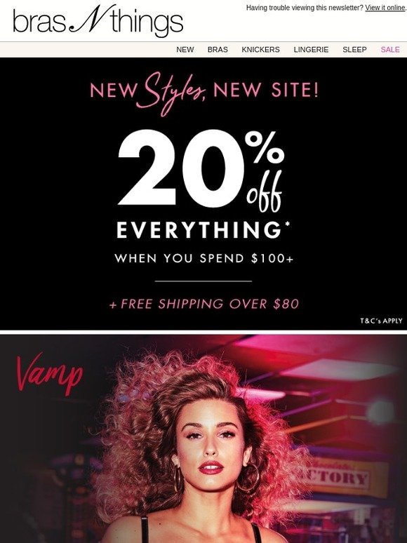 20% OFF EVERYTHING* Hurry Limited Time Only - on orders $100+