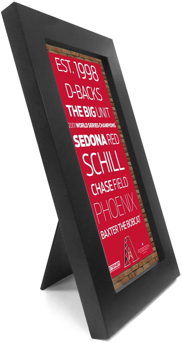 Framed 4x8 Arizona Diamondbacks Desktop/Wall Hangable Subway Sign Wall Art
