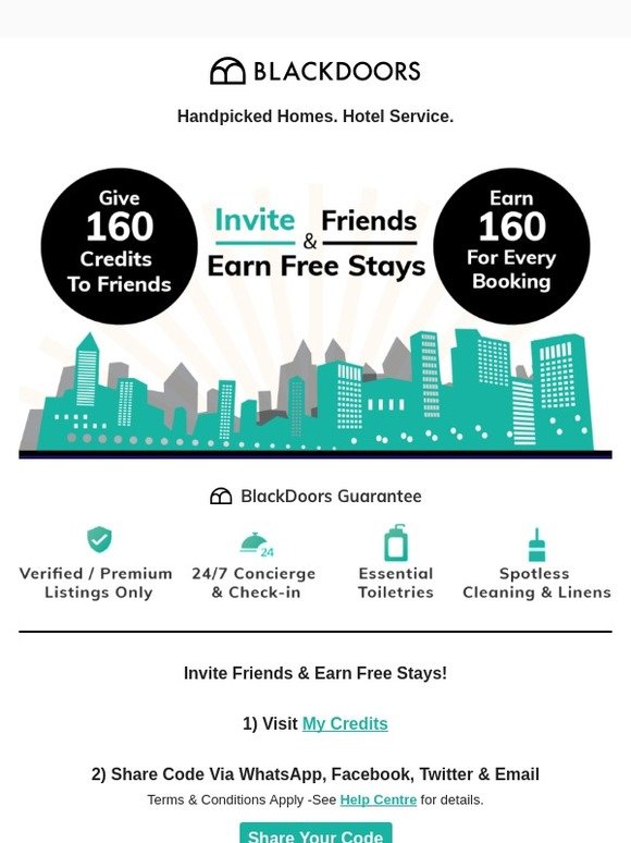 Earn Up To 40,000 Credits By Referring Friends To BlackDoors!