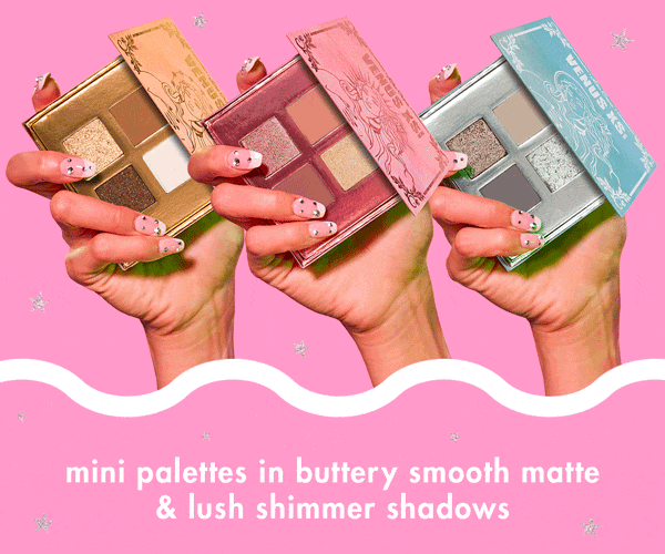 mini palettes in buttery smooth matte and lush shimmer shadows