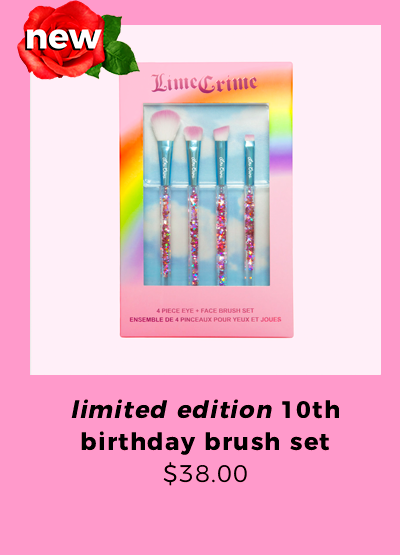 limited edition 10th birthday brush set