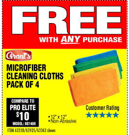 Microfiber Cleaning Cloth 12x12 4 Pk.