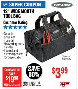 12 in. Wide Mouth Tool Bag