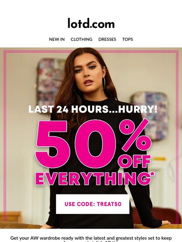 50% Off: Last 24 Hours