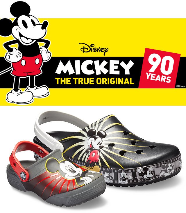 mickey mouse 90th birthday crocs