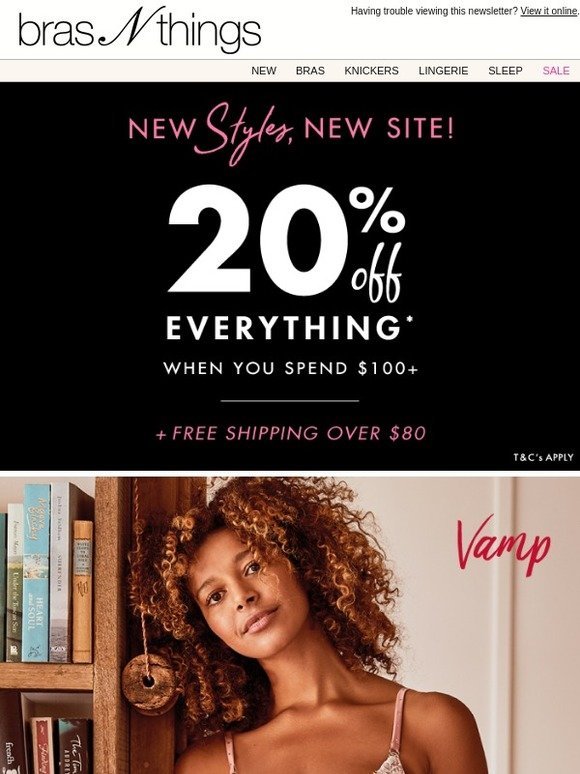 20% OFF EVERYTHING* on orders $100+ Free Shipping!*