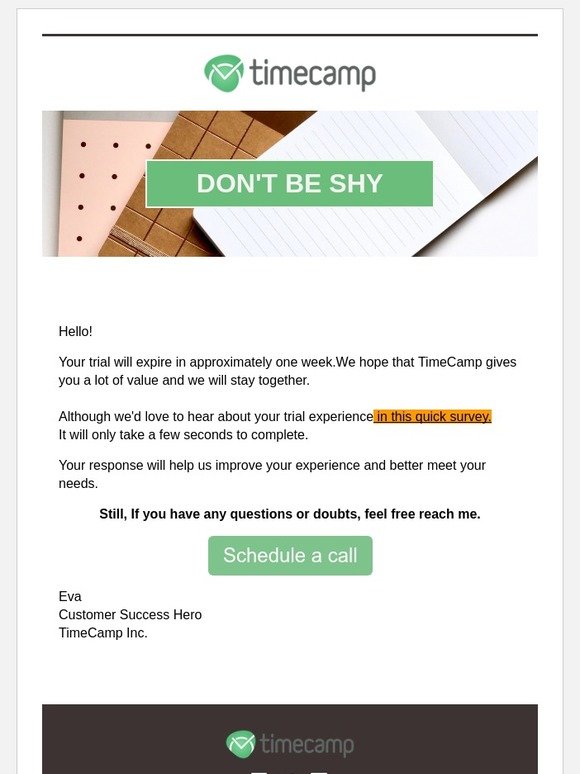 Your TimeCamp trial will expire soon. So, what do you think?