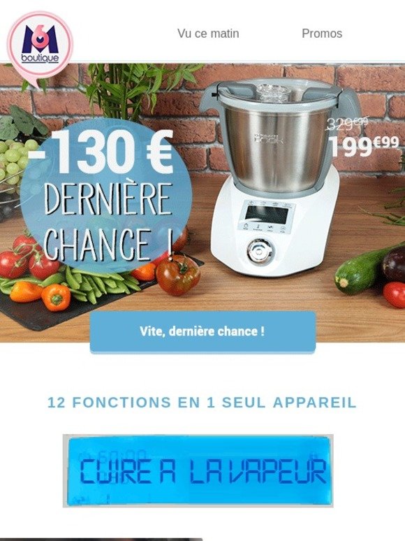M6 BOUTIQUE 130€ sur le Compact Cook Elite dernière chance d'en