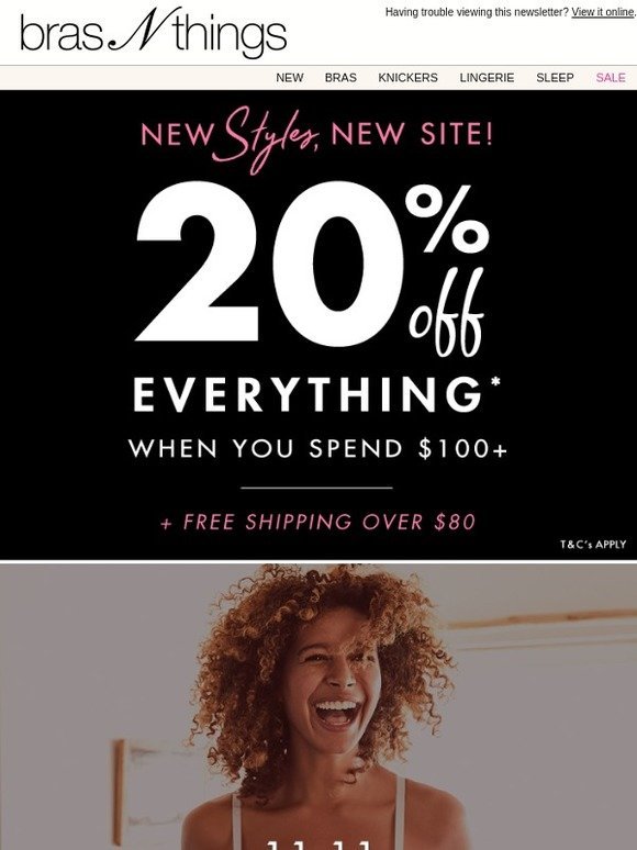 20% OFF EVERYTHING* on orders $100+ Free Shipping!* ENDS MIDNIGHT