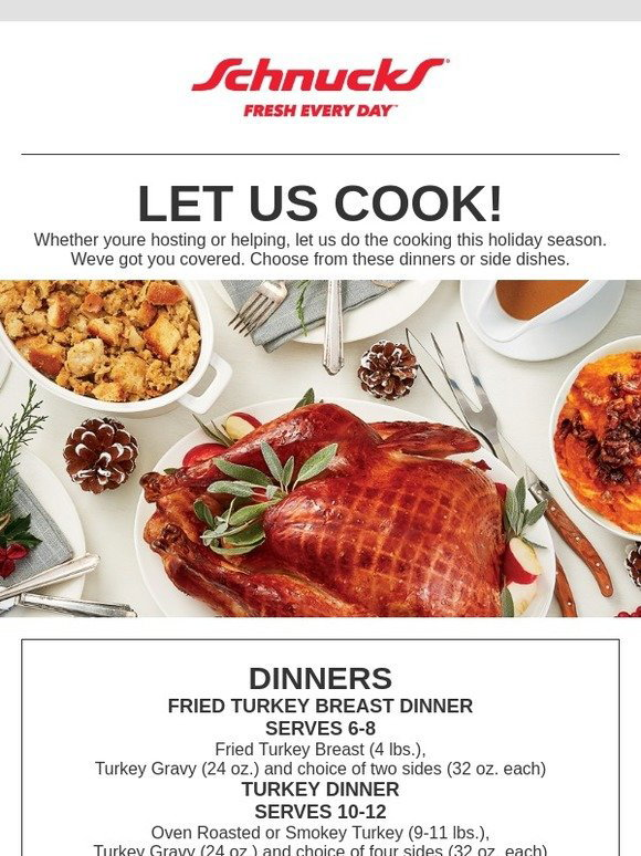 Schnuck Markets, Inc. ☎️ Order Your Holiday Dinner Today! Milled