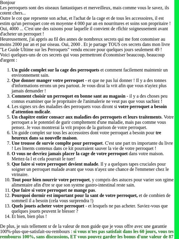 [perroquets] 14 moyens de ne plus jeter l'=?UTF-8?B?YXJnZW50IHBhciBsZXMgZmVuw6p0cmVzIGF2ZWMgdm90cmUgcGVycm9xdWV0?=