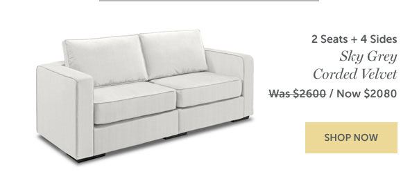 3 Seats + 4 Sides in Tan Combed Chenille | ONLY $49 per month | SHOP NOW >>