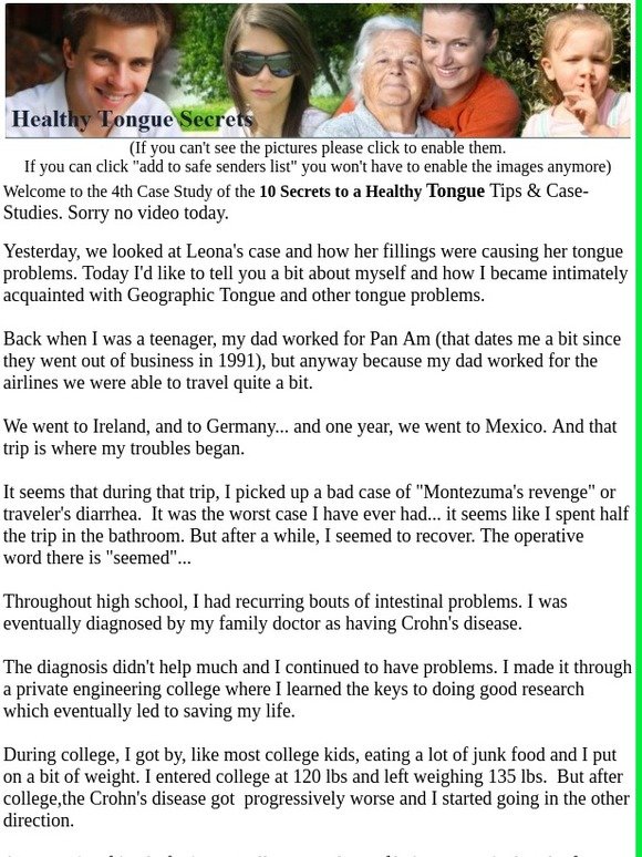 Healthy Tongue Secret #4 - Montezuma's revenge