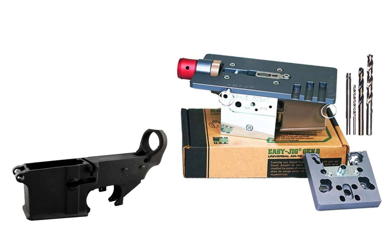 Image of 80% Lowers Fire/Safe (1-pack) & Easy Jig Gen 2 with Tooling - (AR-15 / AR-9)