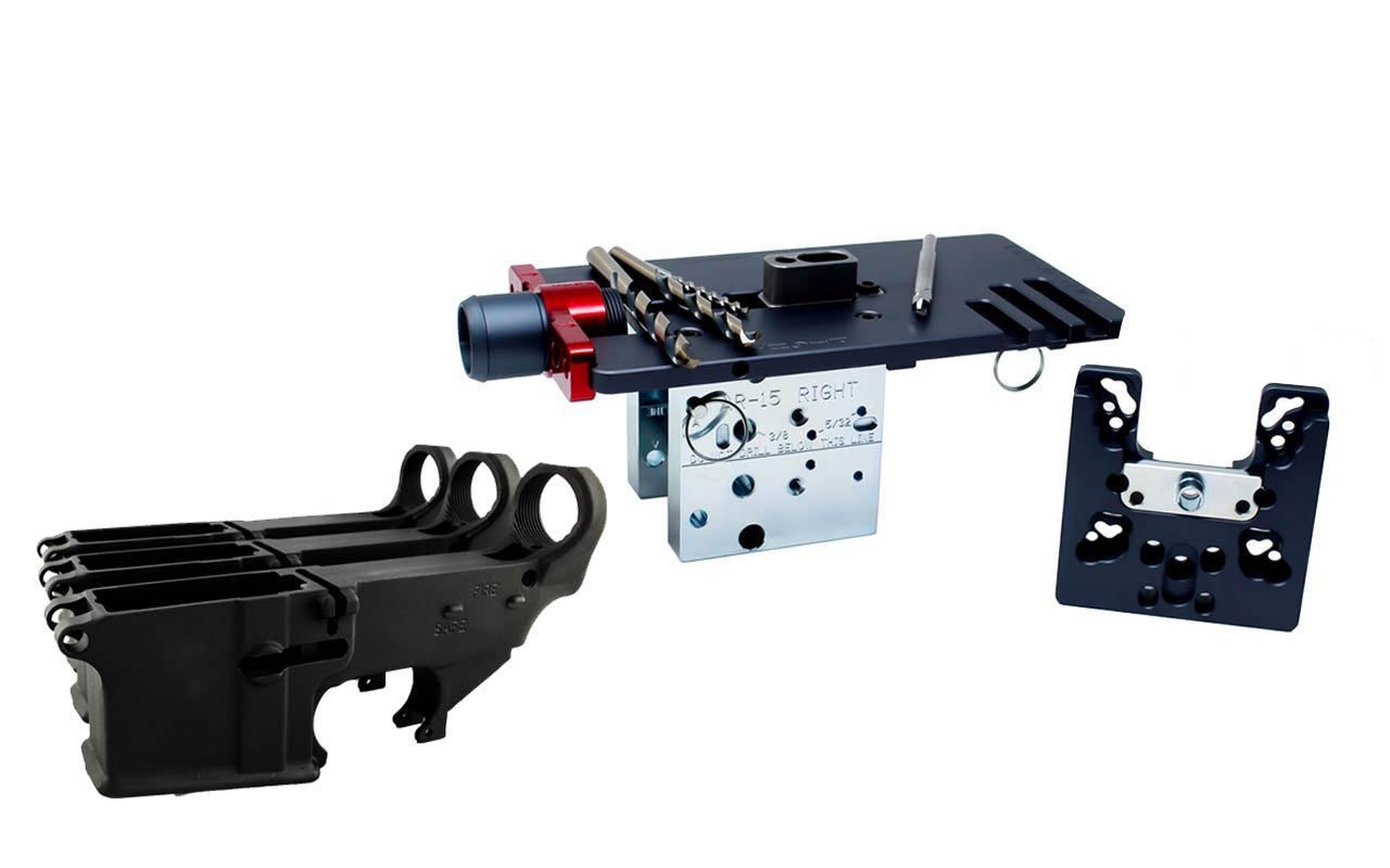 Image of 80% Lowers Fire/Safe (3-pack) & Easy Jig Gen 2 Multi Platform with Tooling (AR-9 / AR-15 / LR-308)