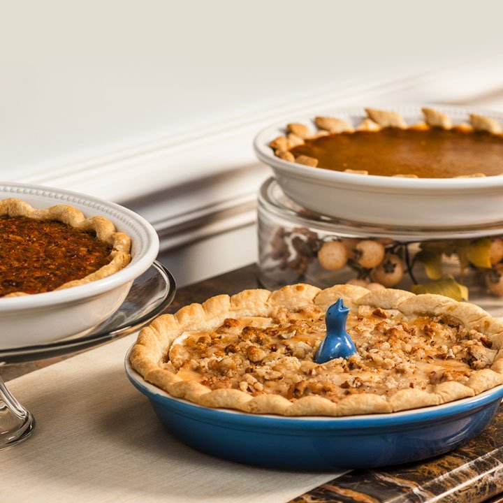 J.L. Hufford, Discover Gourmet: Pie Dishes and Pie Birds now Available  from Le Creuset