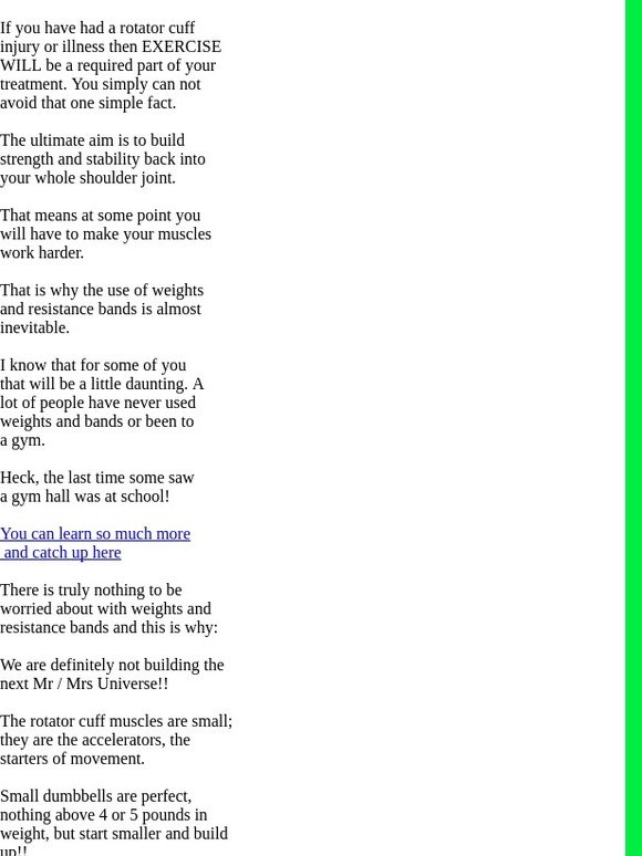 Working with weights and elastic