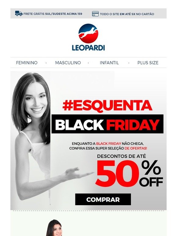 Esquenta Black Friday: Todo o site com até 50% OFF!