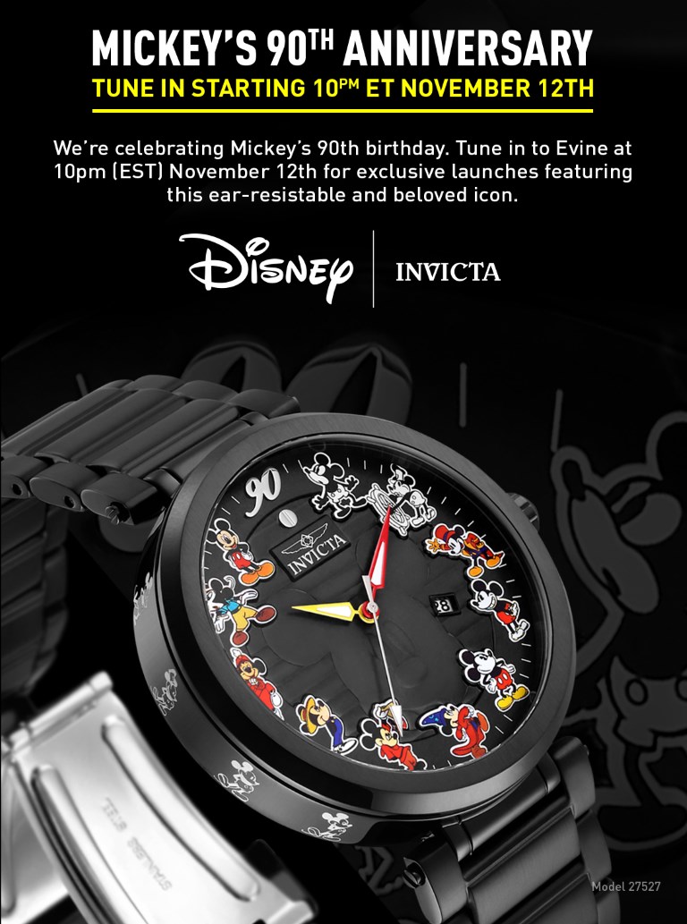 invicta mickey mouse watch 90th anniversary