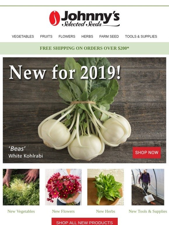 Johnny's Selected Seeds Introducing Over 300 New Products Milled