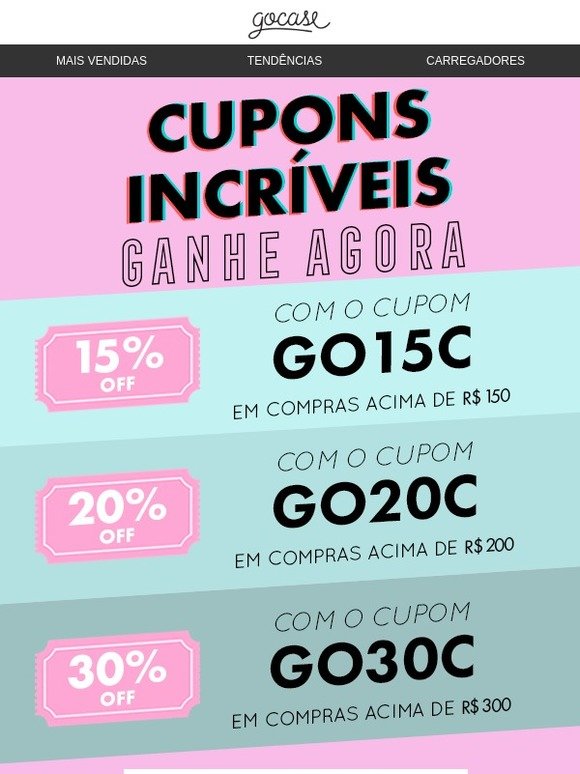 Gocase : CUPONS incríveis te aguardam 🔥🎁 | Milled