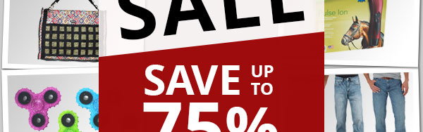 Clearance Sale - Save up to 75% on select items. While supplies lasts.
