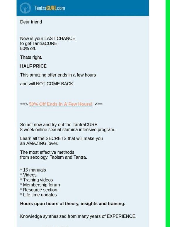 Absolutely LAST CHANCE [Few hours left]