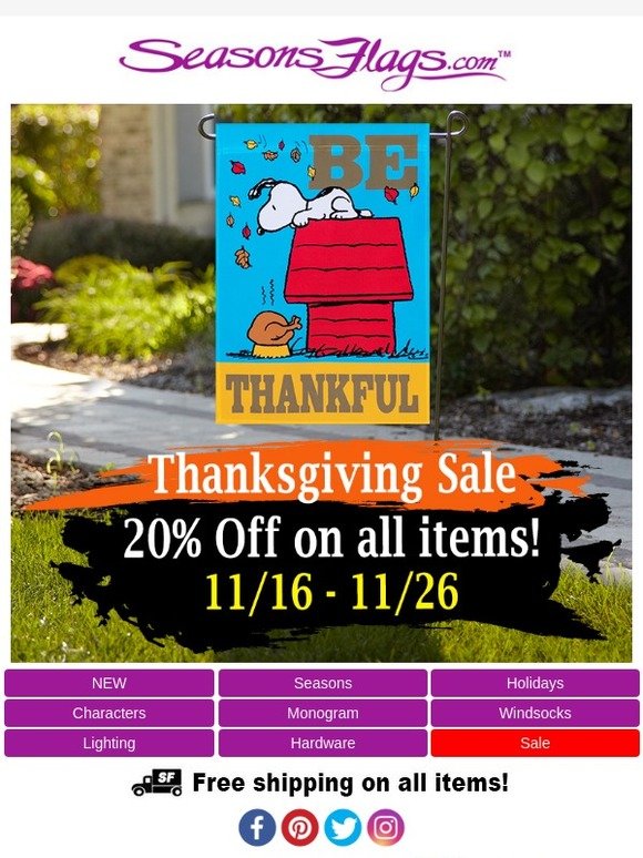 Thanksgiving Sale Coming Soon...