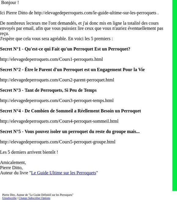 [perroquets] -=?UTF-8?B?IGF2ZXotdm91cyByYXTDqSBjZXMgY291cnMg?=?