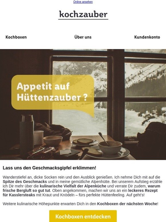 Bereit für eine leckere Hüttengaudi, Feinschmecker?