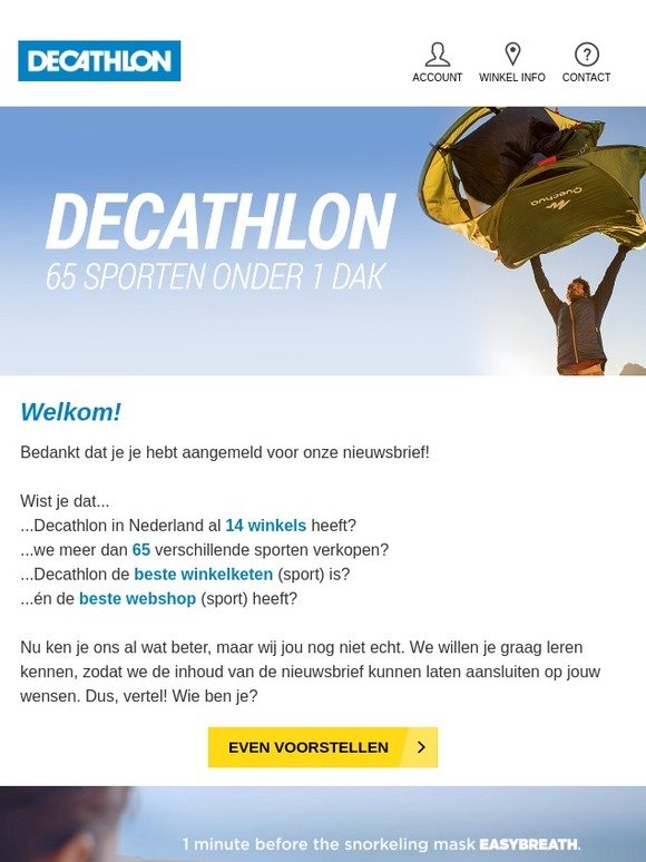 Welkom bij Decathlon!