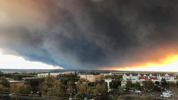 Camp fire plume