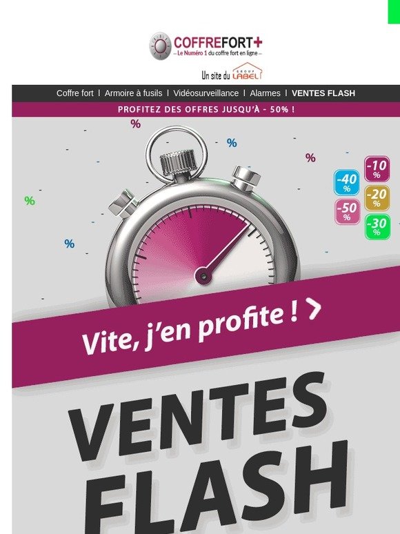 Coffrefortplus, Profitez vite des ventes flash ⚡ de la semaine