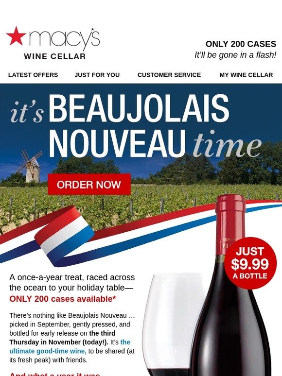 Macy's Wine Cellar Today’s the day! Milled