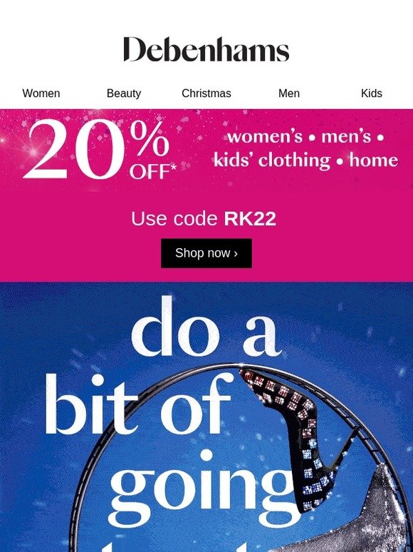 Debenhams Open for your 20 off code > Milled