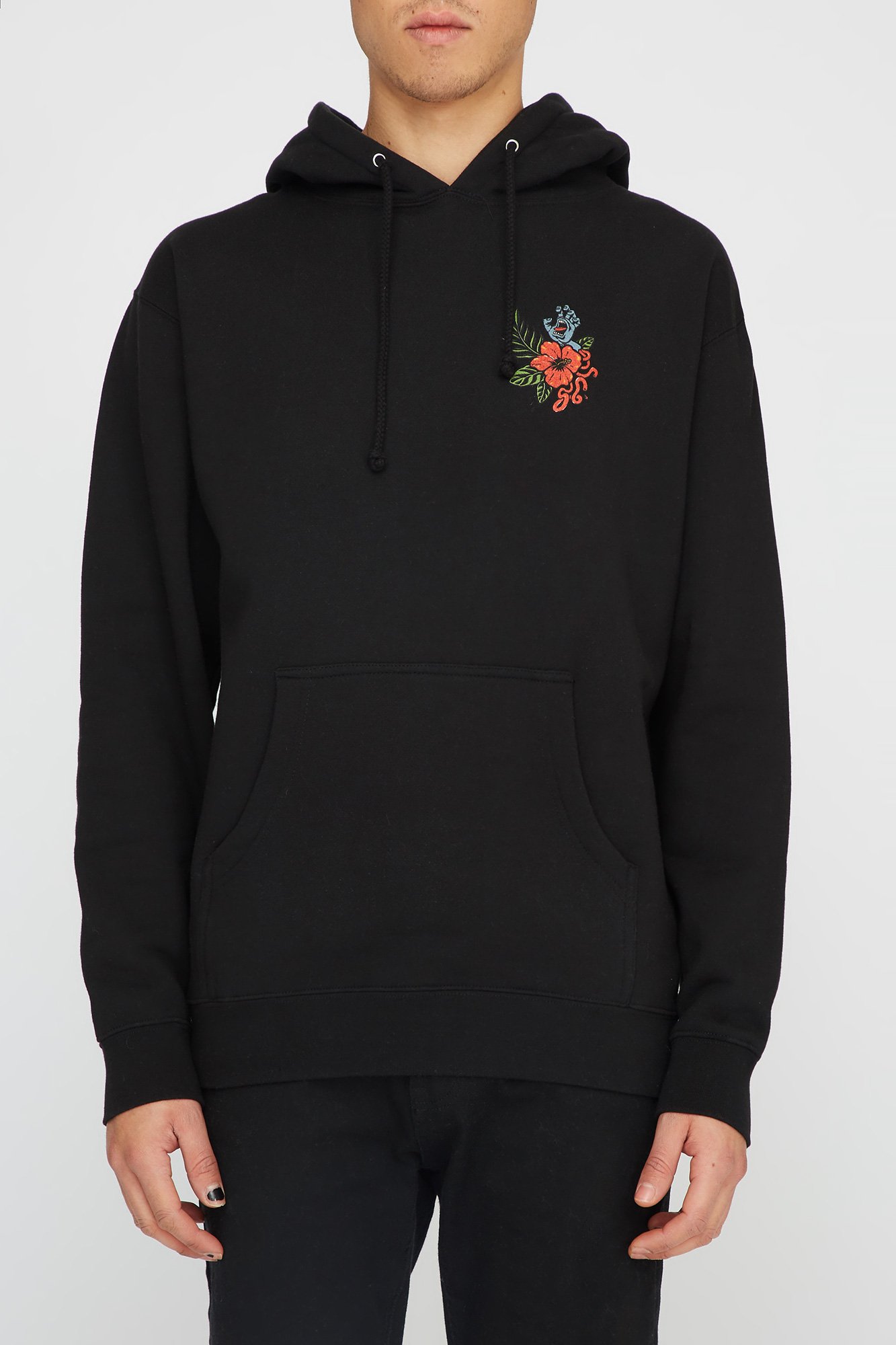 santa cruz vacation dot black hoodie