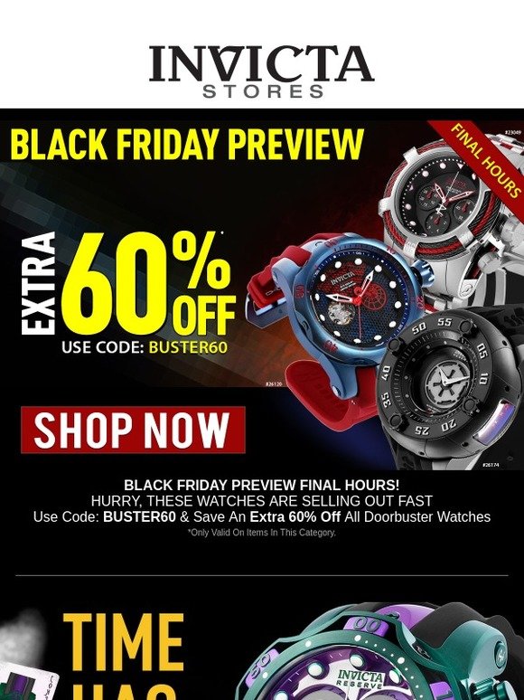 invicta black friday 2018