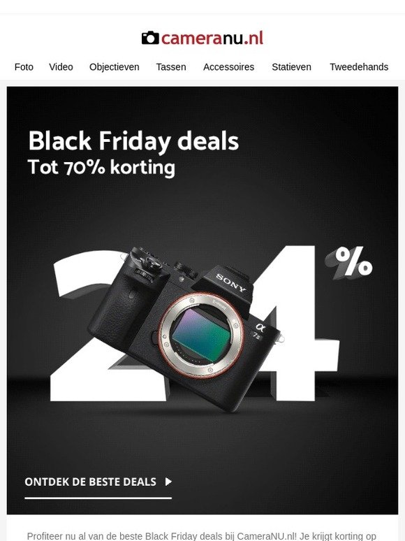 Black Friday start nu al! Profiteer van de beste deals.