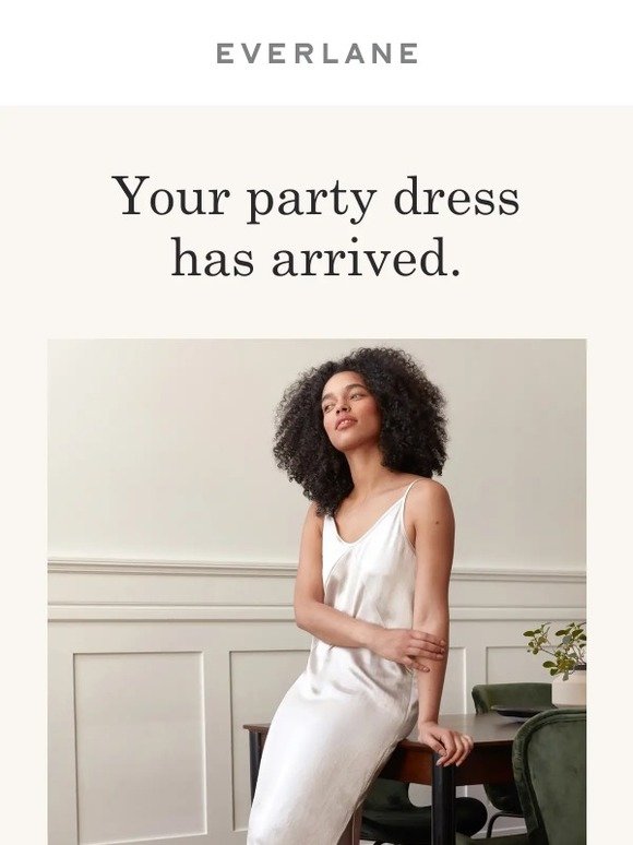 everlane party slip dress