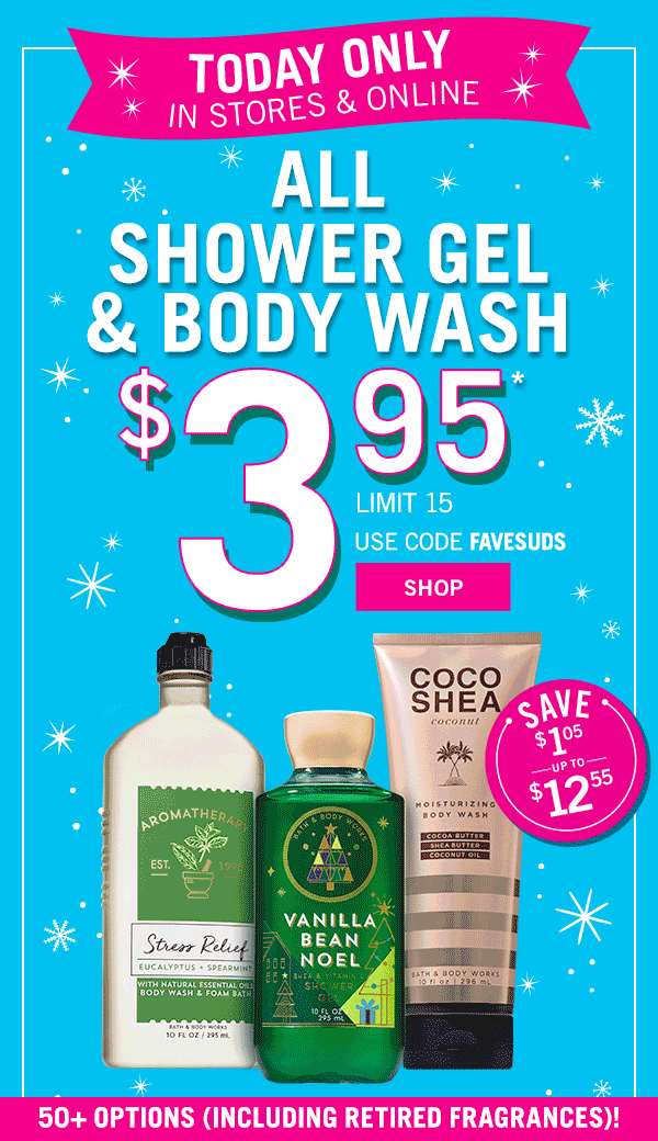 Bath & Body Works TODAY ONLY! 3.95! your body's gonna looooove this. Milled
