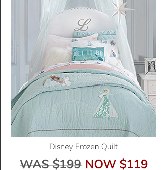 pottery barn frozen bedding